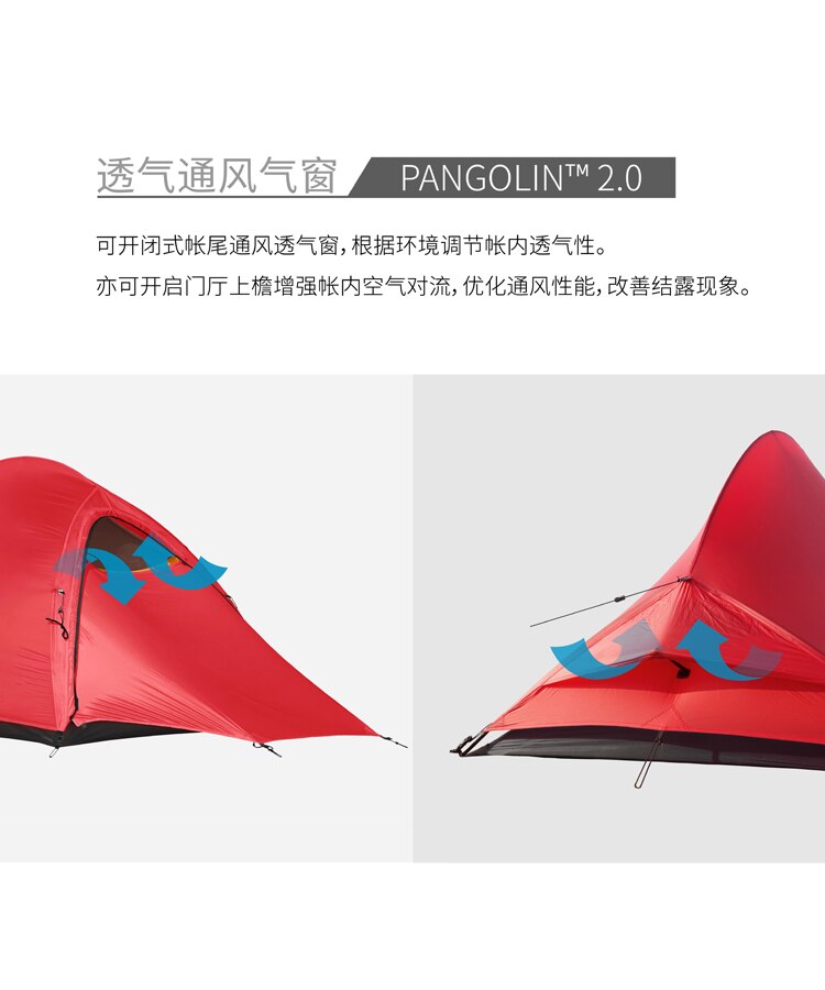 Cheap Goat Tents The Free Spirits TFS Pangolin2.0 One sided Silicon Coating 2 person 3 Season Ultralight Waterproof Camping Tent Black Label Tents 